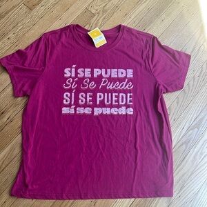 WELL WORN si’ se puede fuchs pink Latin heritage month t-shirt size xxl